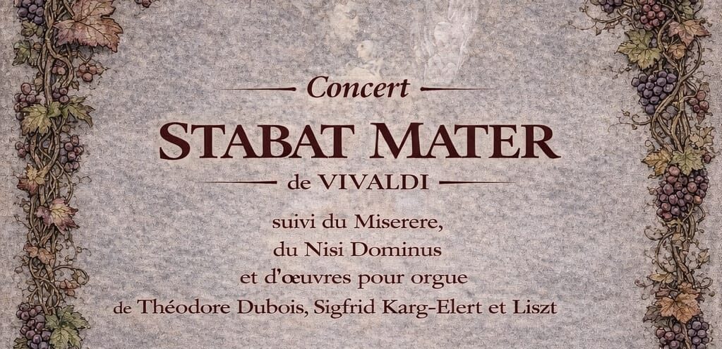 29 mars | Concert Stabat Mater de Vivaldi à l'église Saint-Nicolas