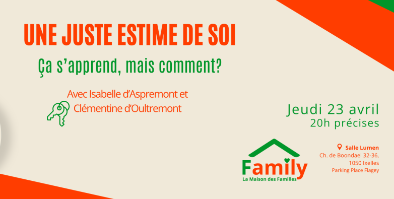 23 avril | Conférence « Une juste estime de soi ! ça s’apprend, mais comment ? »